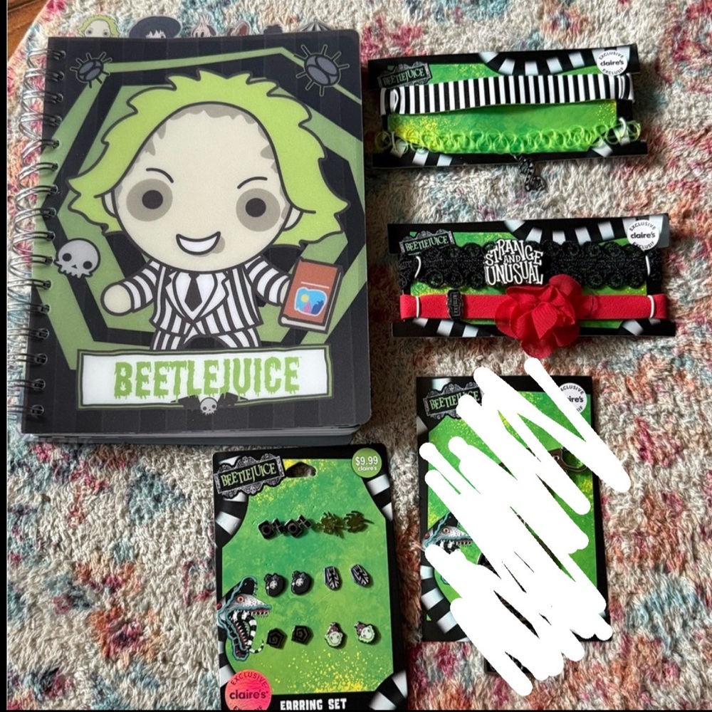 📣⚠️⚠️⚠️‼️LAST PRICE DROP All BNWT Beetlejuice Stationery & Accessories bundle